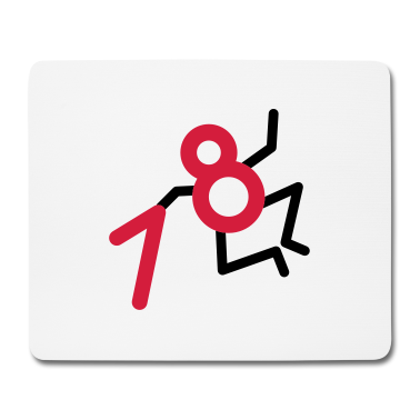 Geschenk zum 18 Mousepad - Endlich: 18 Jahre!