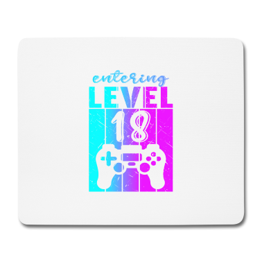 Geschenk zum 18 Mousepad - Level 18 Gaming Controller 18. Geburtstag