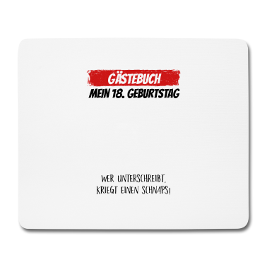 Geschenk zum 18 Mousepad - Gästebuch 18. Geburtstag Gästeliste 18 Jahre