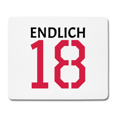 Geschenk zum 18 Mousepad - endlich 18 Geschenk