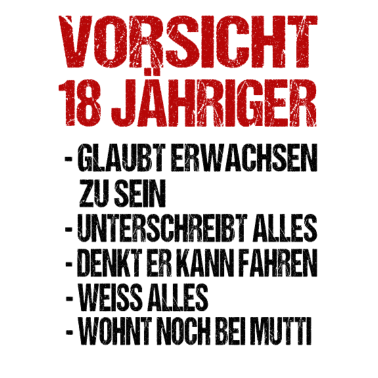 Motiv 18 Jahre 18 Geburtstag Geschenk