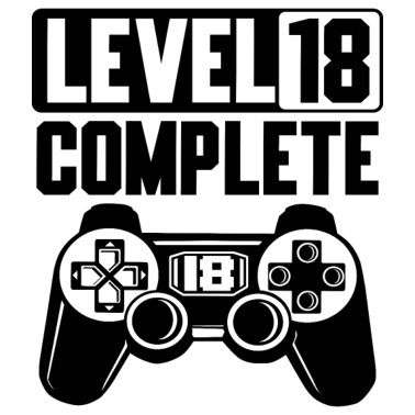 Motiv 18. Geburtstag Level 18 Complete 18 Jahre Gamer