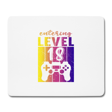 Geschenk zum 18 Mousepad - Level 18 Gaming Controller 18. Geburtstag