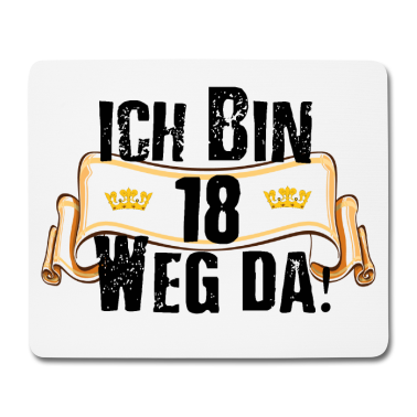 Geschenk zum 18 Mousepad - 18. Geburtstag Ich bin 18 Jahre Bestes Geschenk