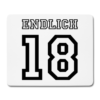 Geschenk zum 18 Mousepad - Endlich 18 Trikot