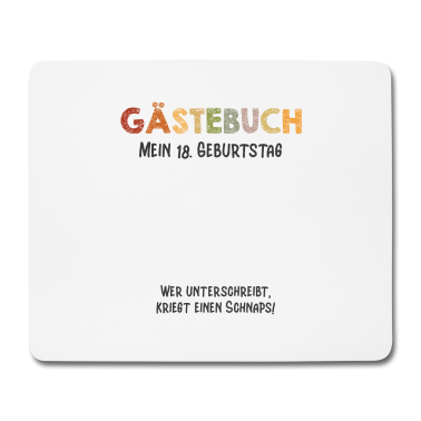 Geschenk zum 18 Mousepad - Gästebuch 18. Geburtstag