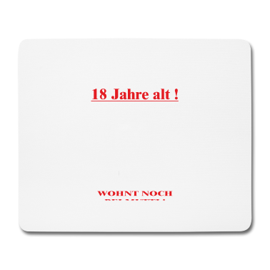 Geschenk zum 18 Mousepad - 18 wohnt bei Mutti - 2002 18 Geburtstag