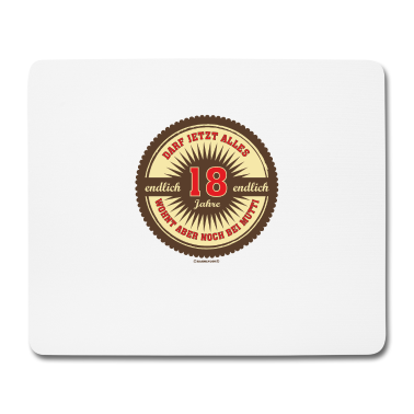 Geschenk zum 18 Mousepad - 18 wohnt bei Mutti - 2002 18 Geburtstag