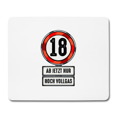 Geschenk zum 18 Mousepad - 18 Jahre Lustiges Schild 18. Geburtstag Geschenk