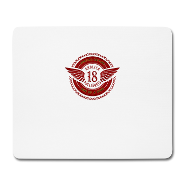 Geschenk zum 18 Mousepad - Endlich 18 - Endlich Volljährig 18. Geburtstag