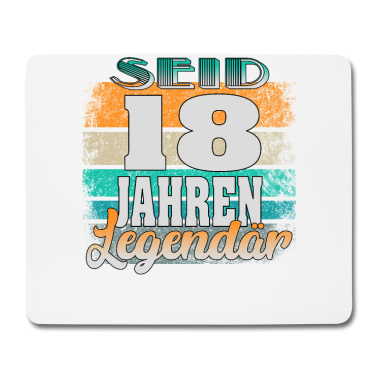 Geschenk zum 18 Mousepad - 18 Geburtstag Seit 18 Jahren Legendär Geschenk