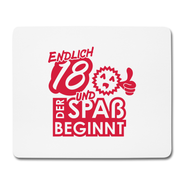 Geschenk zum 18 Mousepad - 18 Jahre & Spaß