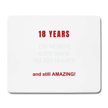 Geschenk zum 18 Mousepad - 18 Jahre Geschenkidee