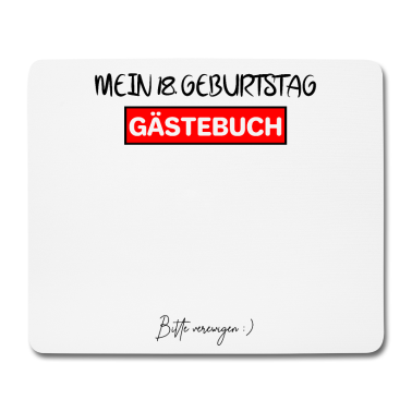 Geschenk zum 18 Mousepad - 18. Geburtstag Gästebuch
