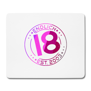 Geschenk zum 18 Mousepad - Endlich 18 est. 2003 18. Geburtstag