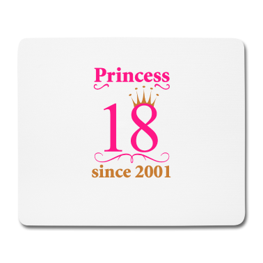 Geschenk zum 18 Mousepad - 18. Geburtstag Geschenk für Mädchen | 18 Jahre