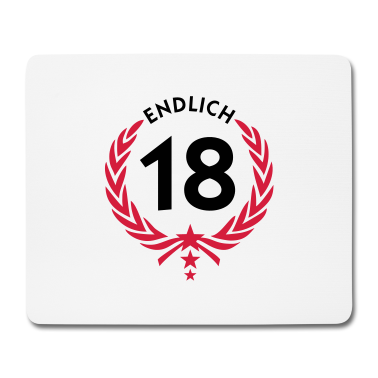 Geschenk zum 18 Mousepad - Siegerkranz - ENDLICH 18