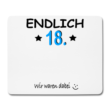 Geschenk zum 18 Mousepad - 18.Geburtstag Endlich 18 Jahre Geburtstagsgeschenk