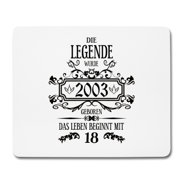 Geschenk zum 18 Mousepad - Geschenkideen zum 18. Geburtstag Lustige Sprüche