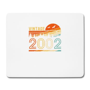 Geschenk zum 18 Mousepad - Vintage 2002 Retro 18. Geburtstagsgeschenk Spaß B-Tag 18