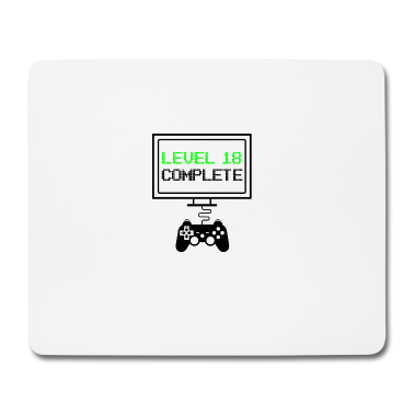 Geschenk zum 18 Mousepad - Level 18 Complete - 18. Geburtstag Gamer Geschenk