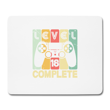 Geschenk zum 18 Mousepad - Level 18 Complete - Geschenk 18. Geburtstag