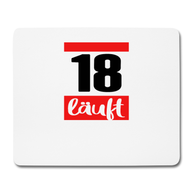 Geschenk zum 18 Mousepad - Endlich 18 18. Geburtstag Volljährig Läuft Chill