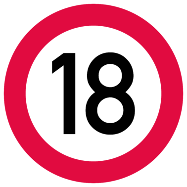 Motiv 18. Geburtstag Achtung! Verkehrsschild 18 Km/h