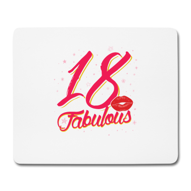 Geschenk zum 18 Mousepad - 18 And Fabulous