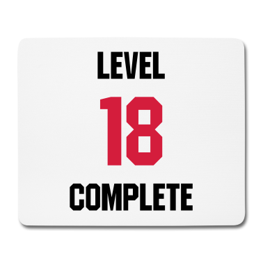 Geschenk zum 18 Mousepad - Level 18 complete