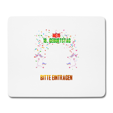Geschenk zum 18 Mousepad - 18. Geburtstag Gästebuch Party 18 Jahre Geschenk