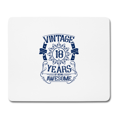 Geschenk zum 18 Mousepad - Achtzehn 18 Geburtstag Vintage