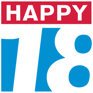 Motiv Happy 18 Geburtstag achtzehn