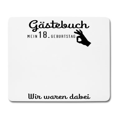 Geschenk zum 18 Mousepad - Gästebuch zum 18. Geburstag, Partyoutfit, männlich