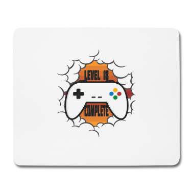 Geschenk zum 18 Mousepad - Level 18 Complete - 18. Geburtstag Gamepad Gamer