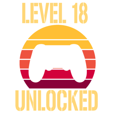 Motiv Level 18 unlocked 18. Geburtstag Gamer Geschenk