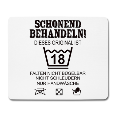 Geschenk zum 18 Mousepad - Schonend Behandeln 18 Geburtstag 18 Jahre Geschenk