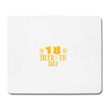 Geschenk zum 18 Mousepad - 18 18. Geburtstag Geschenk Bier Beer Geschenkidee