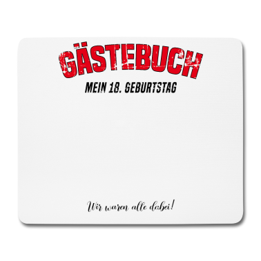Geschenk zum 18 Mousepad - Gästebuch 18 Geburtstagsgeschenk