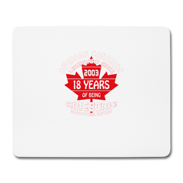Geschenk zum 18 Mousepad - 18. Geburtstag 18 Jahre Kanadier Jahrgang 2003