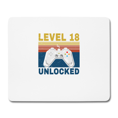 Geschenk zum 18 Mousepad - 18. Geburtstag Gaming Gamer 18 Jahre Geschenk