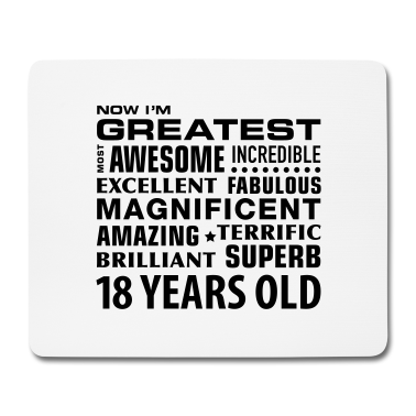 Geschenk zum 18 Mousepad - 18. Geburtstag 18 Jahre großartig erwachsen superb