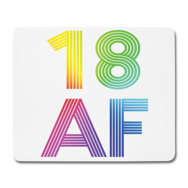 Geschenk zum 18 Mousepad - 18. Geburtstagsgeschenk für Männer & Frauen, 18 AF, lustig