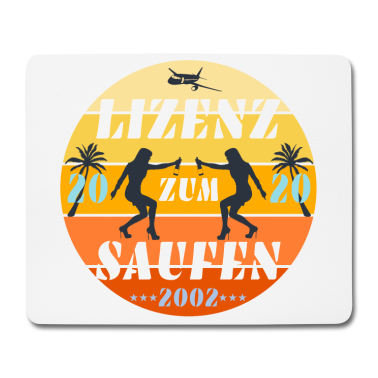 Geschenk zum 18 Mousepad - Lizenz zum Saufen 18 Jahre