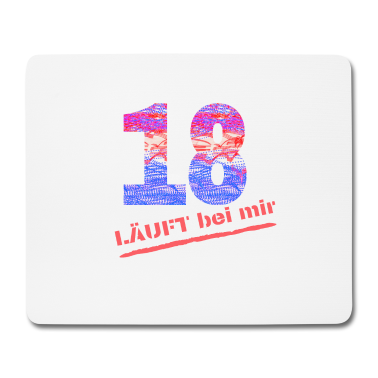 Geschenk zum 18 Mousepad - 18 läuft bei mir Abstrakt leuchtend Farben
