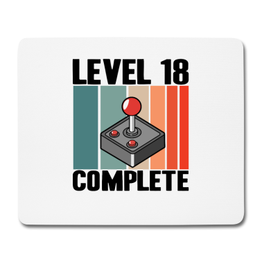 Geschenk zum 18 Mousepad - Level 18 Complete 18. Geburtstag Jahre Gamer 2002