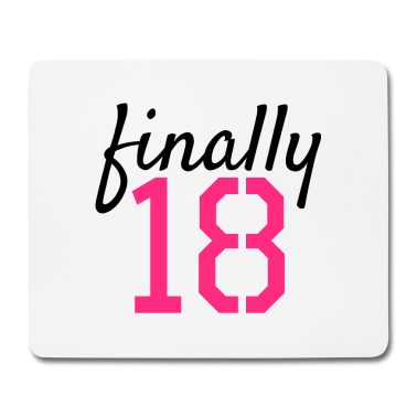 Geschenk zum 18 Mousepad - Endlich 18 Geschenkidee - 18 Geburtstag