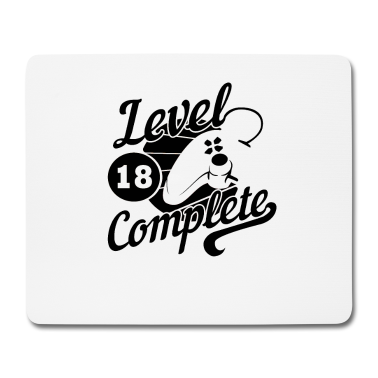 Geschenk zum 18 Mousepad - 18. Geburtstag Gamer Level 18