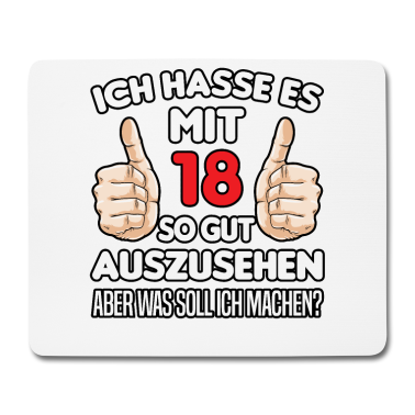 Geschenk zum 18 Mousepad - lustiges 18. Geburtstagsgeschenk 18 .Geburtstag