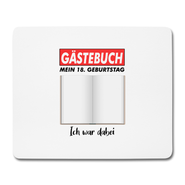 Geschenk zum 18 Mousepad - Gästebuch Mein 18. Geburtstag